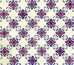Mexican Talavera Ceramic Decorative Tile: Puebla Terra Cotta