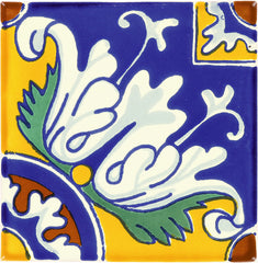 Mexican Talavera Ceramic Decorative Tile:  Romanesco