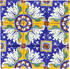 Mexican Talavera Ceramic Decorative Tile:  Romanesco
