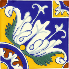 Mexican Talavera Ceramic Decorative Tile:  Romanesco