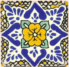 Mexican Talavera Ceramic Decorative Tile: Polanco