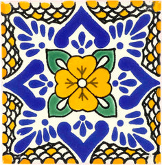Mexican Talavera Ceramic Decorative Tile: Polanco