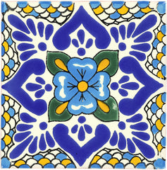 Mexican Talavera Ceramic Decorative Tile: Polanco 2