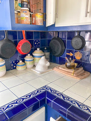 Mexican Talavera Ceramic Solid Tile: Mexican White