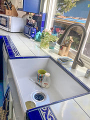 Mexican Talavera Ceramic Solid Tile: Mexican White