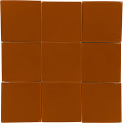 Mexican Talavera Ceramic Solid Tile: Rust