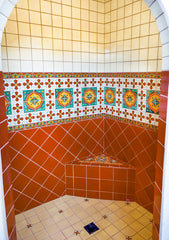 Mexican Talavera Ceramic Solid Tile: Rust