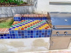 Mexican Talavera Ceramic Solid Tile: Rust