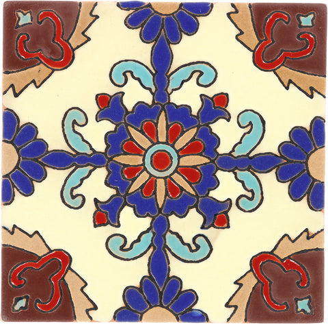 Santa Barbara Ceramic Decorative Tile: Rosario