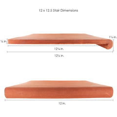 12 x 12.5 Stair Bullnose - Tierra High-Fired Floor Tile