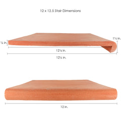 12 x 12.5 Stair Bullnose - Tierra High-Fired Floor Tile
