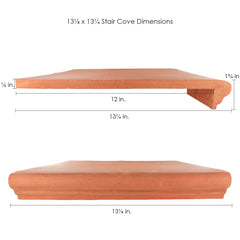 13.25 x 13.125 Stair Cove Molding - Tierra High-Fired Floor Tile