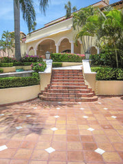 8.5 x 8.5 Unsealed Super Saltillo Round Edges - Floor Tile