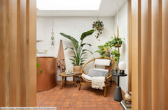 6 x 6 Circle - Tierra High-Fired Floor Tile