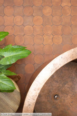 6 x 6 Circle - Tierra High-Fired Floor Tile