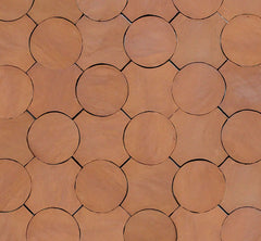6.5 x 6.5 Cross 2 Circle - Tierra High-Fired Floor Tile
