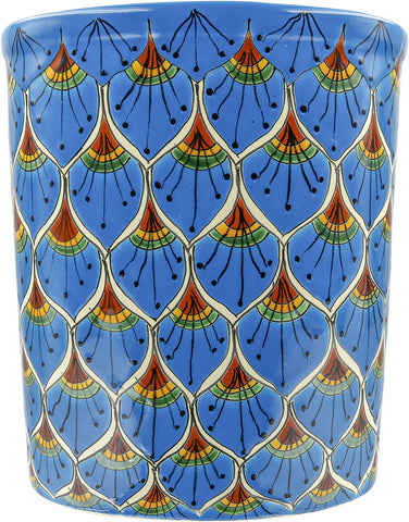 Turquoise Peacock - Wastebasket