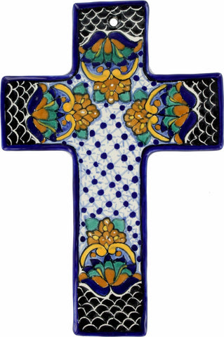 Floral N.7 Square - Ceramic Cross