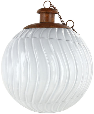 Gravity White - Table Torch with Copper Top