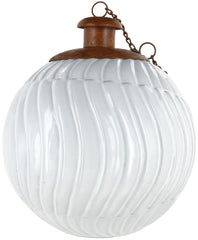 Gravity White - Table Torch with Copper Top