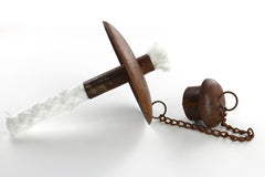 Waves White - Table Torch with Copper Top