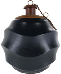 Waves Black - Table Torch with Copper Top