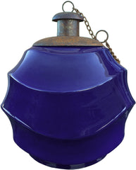 Waves Cobalt Blue - Table Torch with Copper Top