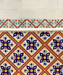 Mexican Talavera Ceramic Decorative Tile: San Angel
