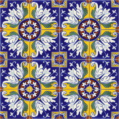 Mexican Talavera Ceramic Decorative Tile:  Romanesco