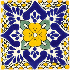 Mexican Talavera Ceramic Decorative Tile: Polanco