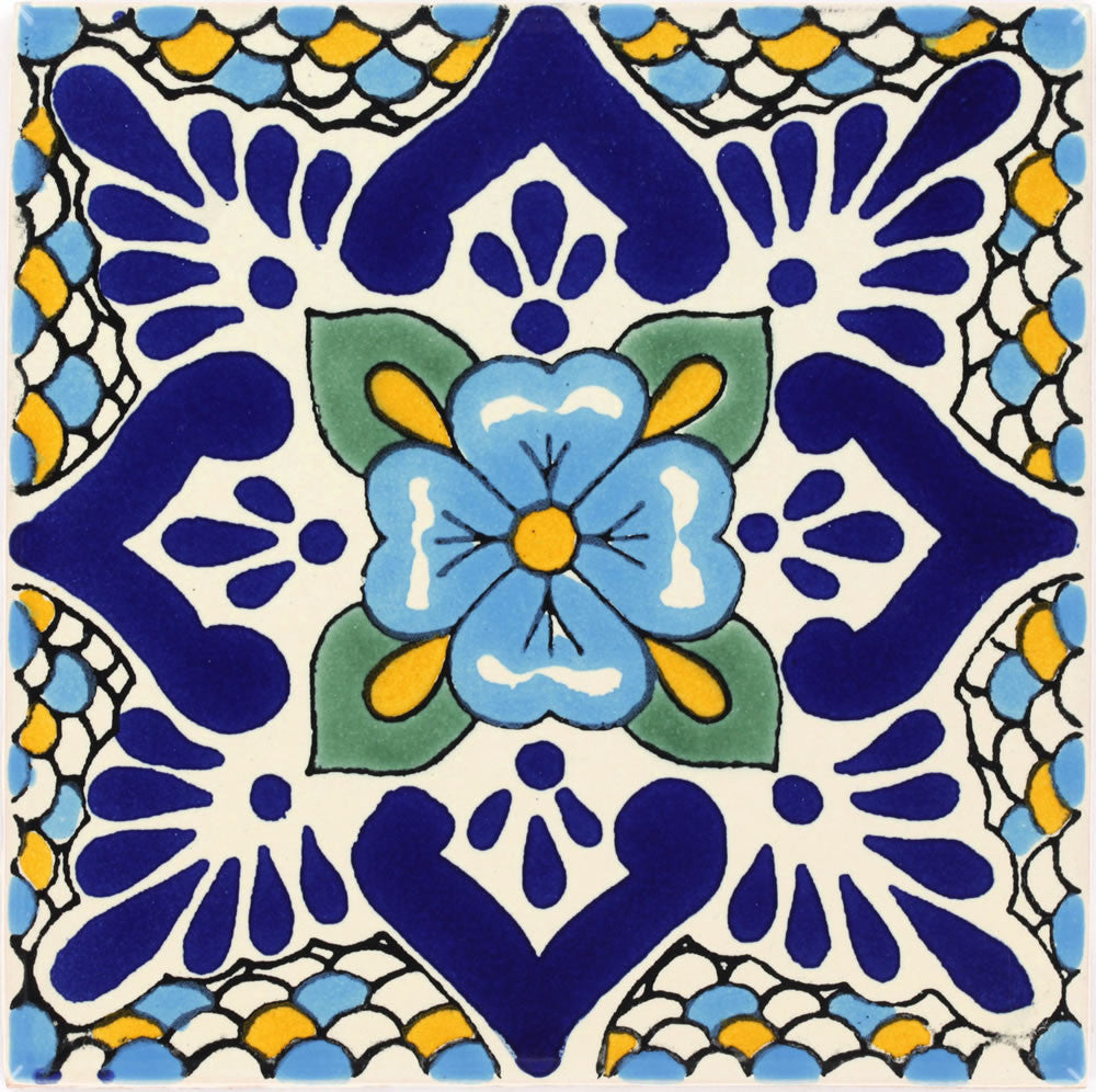 Mexican Talavera Ceramic Decorative Tile: Polanco 2