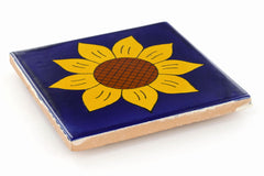 Talavera Ceramic Flower Tile: Sunflower 1