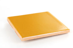 Mexican Talavera Ceramic Solid Tile: Gold Yellow