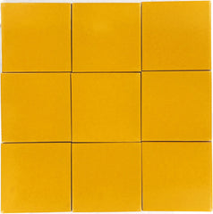 Mexican Talavera Ceramic Solid Tile: Gold Yellow