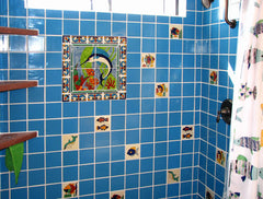 Mexican Talavera Ceramic Solid Tile: Turquoise