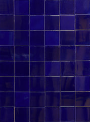 Mexican Talavera Ceramic Solid Tile: Cobalt Blue