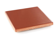Mexican Talavera Ceramic Solid Tile: Rust