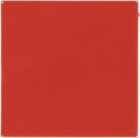 Mexican Talavera Ceramic Solid Tile: Red