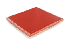 Mexican Talavera Ceramic Solid Tile: Red
