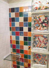 Mexican Talavera Ceramic Solid Tile: Red