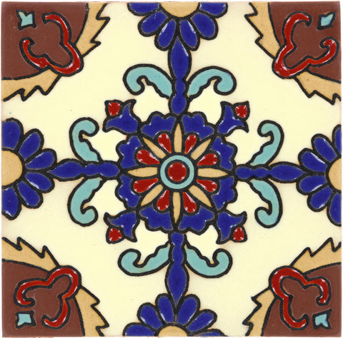 Santa Barbara Ceramic Decorative Tile: Rosario