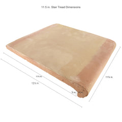 11.5 Unsealed Stair Tread - Super Saltillo Floor Tile