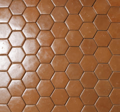 7.875 x 8.875 Sealed Hexagon - Spanish Mission Red Floor Tile