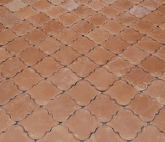 8.125 x 8.875 Unsealed Arabesque Picket - Spanish Mission Red Floor Tile
