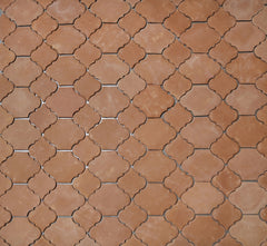 8.5 x 11.25 Unsealed Arabesque 2 - Spanish Mission Red Floor Tile