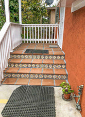 12x12 Unsealed Stair Tread - Spanish Mission Red Floor Tile