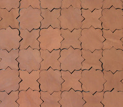 4.75 x 4.75 Mudejar Cross - Tierra High-Fired Floor Tile