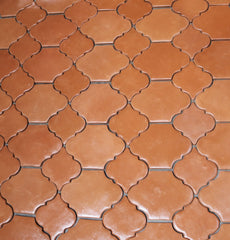 8.125 x 8.875 Sealed Arabesque Picket - Spanish Mission Red Floor Tile