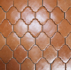 8.5 x 11.25 Sealed Arabesque 2 - Spanish Mission Red Floor Tile