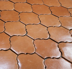 8.5 x 11.25 Sealed Arabesque 2 - Spanish Mission Red Floor Tile